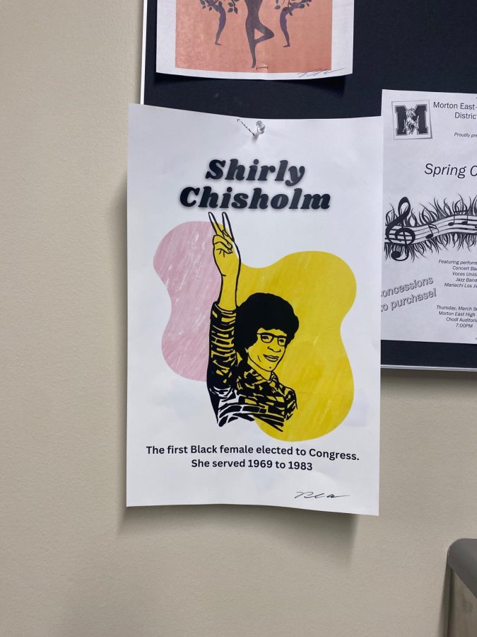 Posters commemorating black leaders were posted in the halls by the Black Student Union to celebrate and educate!