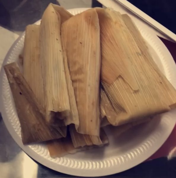 These are some red and green tamales  from Aracelys bakery. 