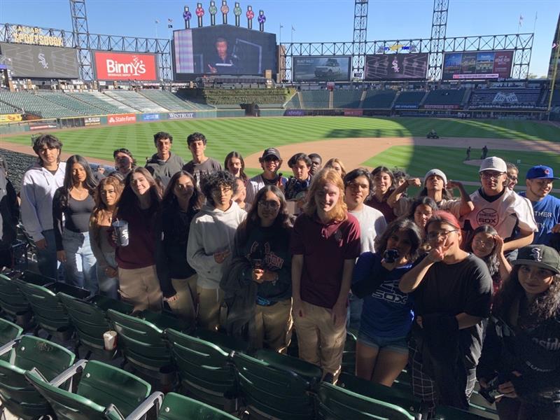 Students from Morton East and West journalism classes attended the White Sox game and witnessed a win!