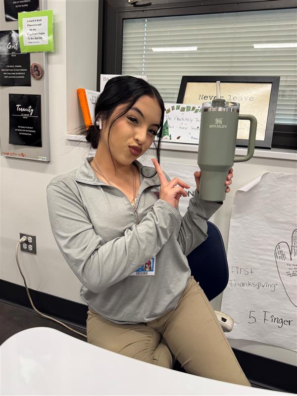 Senior Marilin Romero-Mora is proud of her Stanley Cup-- who wouldn't be?