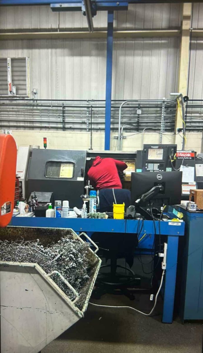 David Hernandez doing maintenance