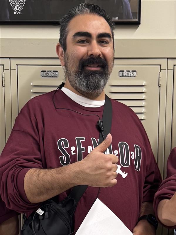 Luis has worked as a security guard at East for eight years now.  