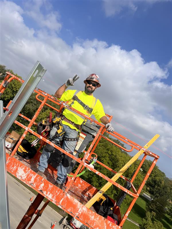 Osvaldo Lara is a construction worker.  