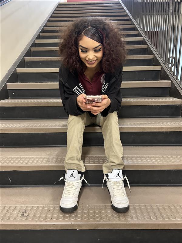 Instead of school news, Jovanica Serrano watches IG reels.
