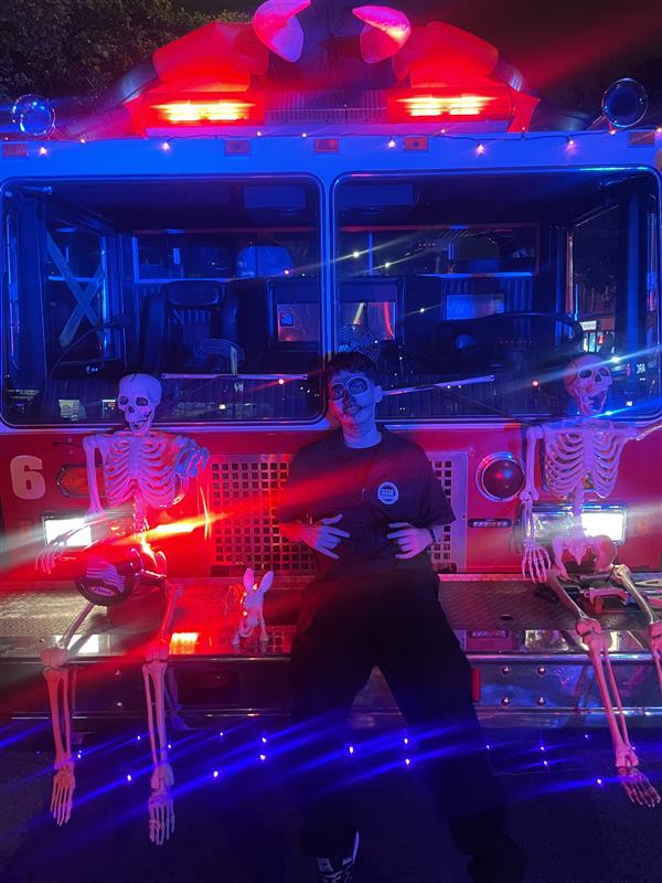 Ivan Haro enjoying his Halloween experience.