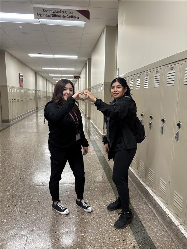 Security guards get ready for Valentine's. 