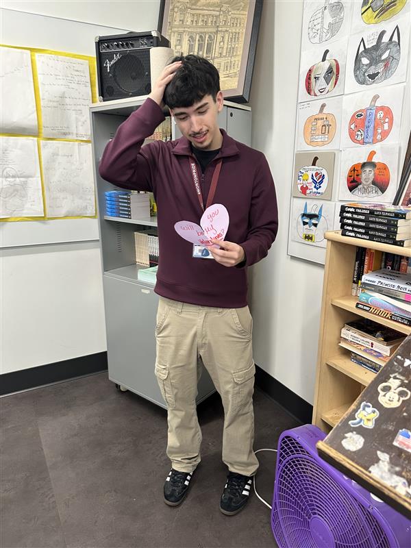 Ivan Haro stresses out over his Valentines.