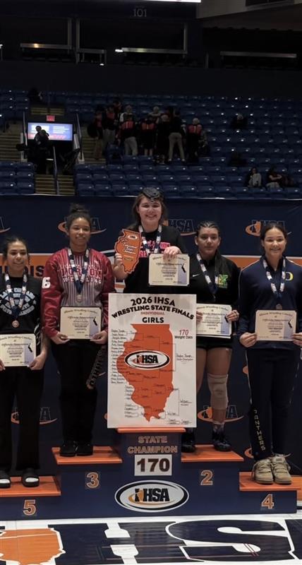 Morton girls wrestler, Anali Wlison going 3rd in state