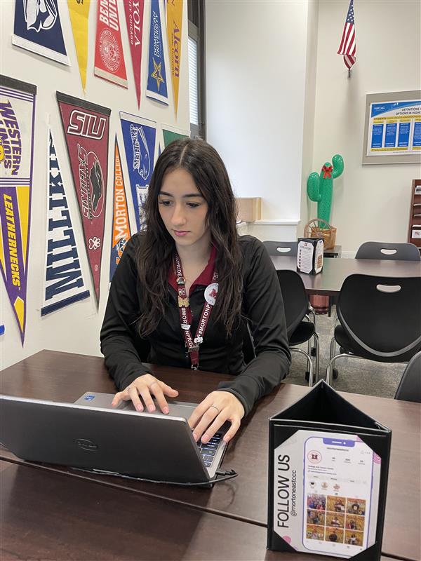 College and Career Center advisor Dayanna Gonzalez works on communicating with students regarding their post-secondary education paths. ""I honestly don't have nothing fun to do over break. I know I know, I'm lame. I just started school again so it's a bit busy plus I have to work over spring break so there's really not much of a spring break for me," said Gonzalez. "I think some students will be thinking about their plans after high school," said journalism teacher Mr. Kent Frankfother.