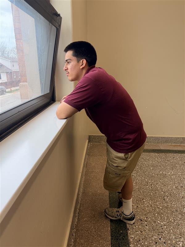 Senior Adrian Gutierrez does not want to be at school and wants to go home.