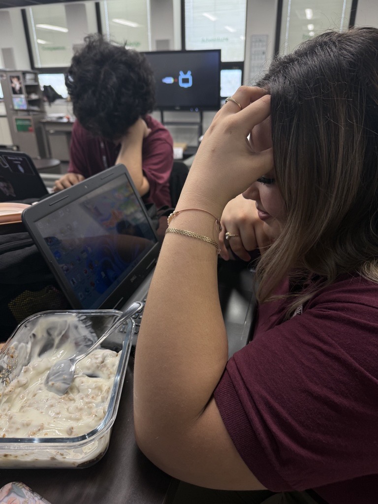 Senior Yessenia Rojo feels the stress of school.  